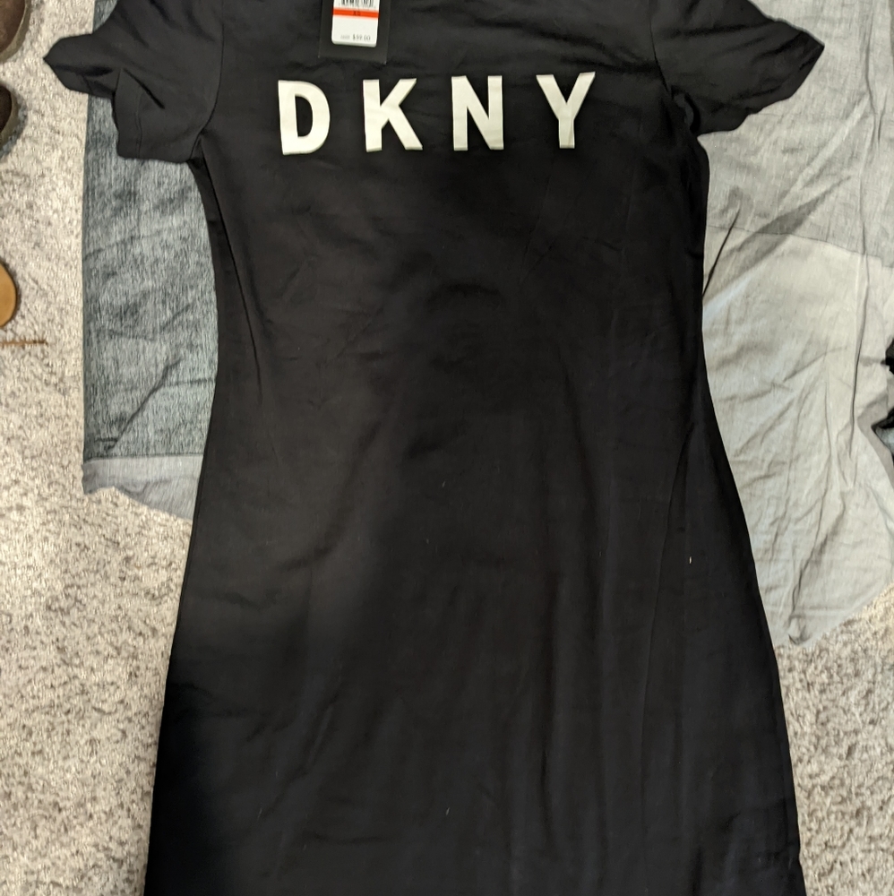 DKNY black casual t-shirt dress